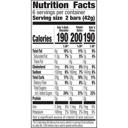 Vista 6 de Nature Valley Barras de granola crujientes, paquete variado, 12 unidades, 8.94 oz (6 bolsas)