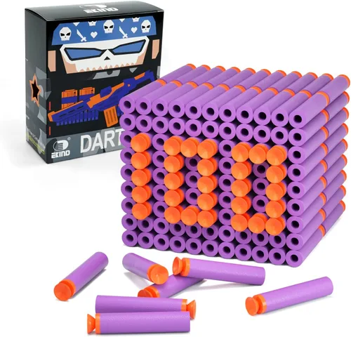 Vista 9 de EKIND Paquete de 100 piezas de repuesto de dardos de succión de bala de espuma compatible con NERF N-Strike Series Blaster (negro)