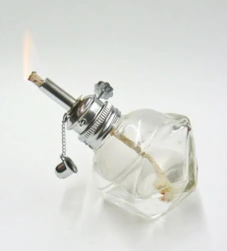 Vista 7 de JTS Lámpara de alcohol Spirit Lamp Burner ajustable 3/16 mecha 4oz vidrio facetado cera trabajo