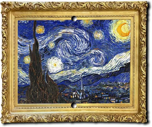 Vista 9 de Cubierta eléctrica acrílica decorativa de pintura de noche estrellada - Doble salida