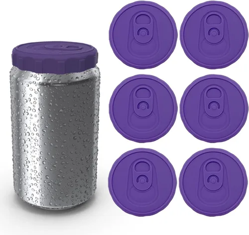 Vista 10 de 6 unidades de tapas de lata de silicona para refrescos, tapas de lata de silicona reutilizables y libres de BPA para bebidas, protector y tapón