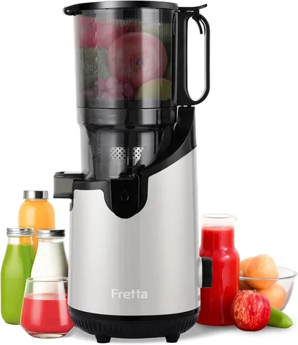 Vista 11 de Máquinas Exprimidoras de Prensa en Frío, Exprimidor de Masticación Lenta con Conducto de Alimentación Extra Grande de 5.3" que Cabe Frutas