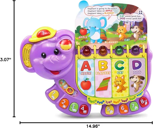 Vista 7 de Libro VTech Touch para aprender y tocar en forma de elefante, Azul