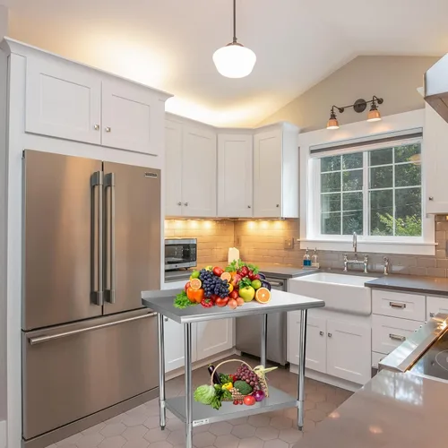 Vista 7 de STABLEINK NSF - Mesa de preparación de acero inoxidable de 30 x 24 pulgadas, mesa de trabajo y preparación de metal con protector contra