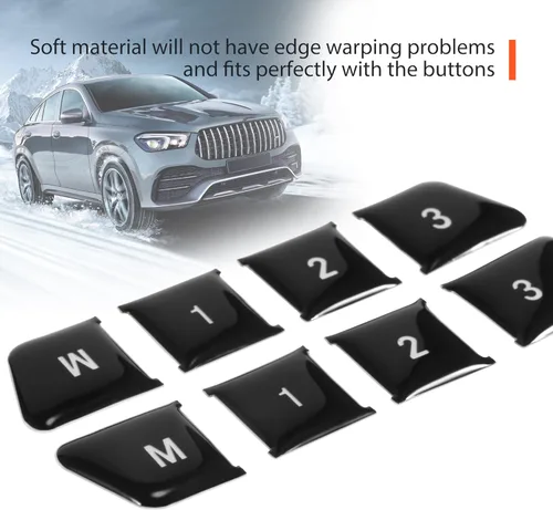 Vista 5 de G Pegatinas para botón de memoria para asiento de automóvil, cerradura de puerta, desbloqueo, cubierta de interruptor ajuste para Mercedes Benz A B