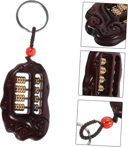 Vista 6 de Mini ábaco colgante de madera decorativo ábaco para adultos ornamento decoración del hogar estilo aleatorio