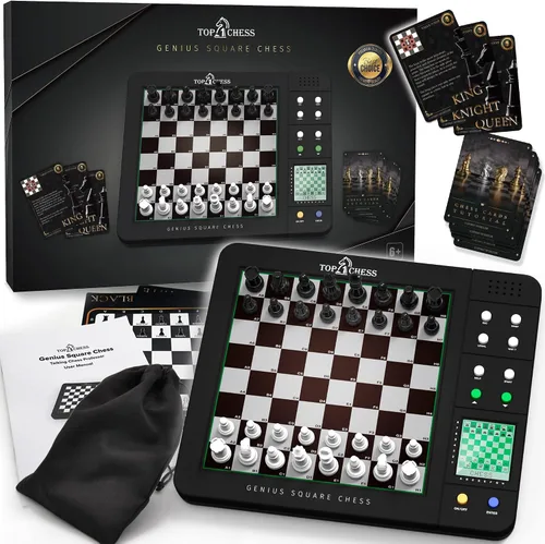 TOP 1 CHESS Juegos de ajedrez electrónico de mesa, tablero de ajedrez electrónico de entrenador parlante con habilidades de varios niveles, el mejor