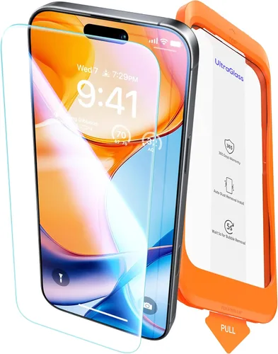 Vista 9 de UltraGlass Top - Vidrio 9H+ para protector de pantalla iPhone 13 Pro Max, a prueba de roturas con grado militar y duradero, vidrio templado