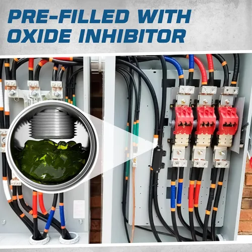 Vista 6 de OHLECTRIC Conector de empalme en línea - 2/0-6 AWG - Conector aislado negro - Tornillo hexagonal Allen 3/16 - Revestimiento resistente