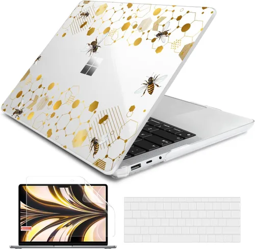 Vista 16 de Batianda Funda personalizable para portátil Microsoft Surface 5 4/3 de 13,5 pulgadas con reposamanos Alcantara modelo 1950/1867, carcasa rígida