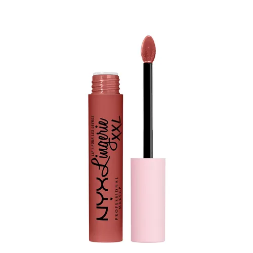 Vista 31 de NYX Professional Makeup, Lingerie XXL - Lápiz labial líquido mate, color Strip'd Down (beige coral)