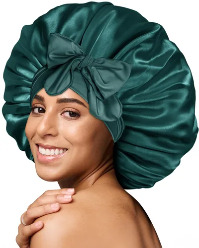 Vista 40 de BONNET QUEEN Gorro de Seda para Dormir para Mujeres Gorro de Satén para Dormir Nocturno con Banda de Amarre Ajustable para Cabello Rizado, Capa