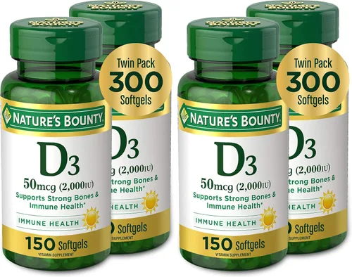 Vista 14 de Nature's Bounty Vitamina D, apoya la salud inmunológica y la salud ósea, 2000 UI de vitamina D3, 150 cápsulas blandas