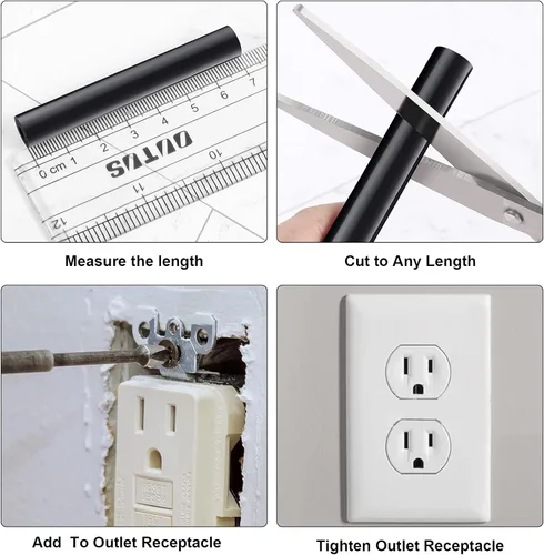 Vista 4 de Zonon Kit de extensores de salida eléctrica con 150 piezas de espaciadores de salida, 60 piezas de tornillos de salida y 90 piezas de tornillos