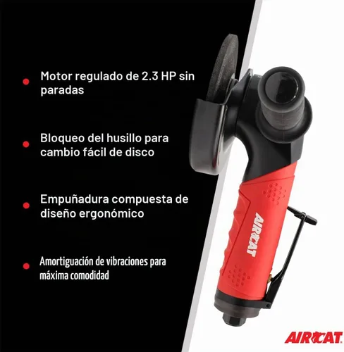 Vista 5 de AIRCAT 6380 2.3 HP Amoladora angular de servicio pesado de 5", 12,000 RPM