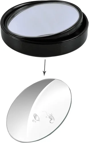 Vista 15 de x xotic tech Blind Spot Mirror, 2'' Black Round HD Glass Convex Rear View Mirror, 360° Rotate Wide Angle, Universal for Car SUVs Truck Motorcycle(2