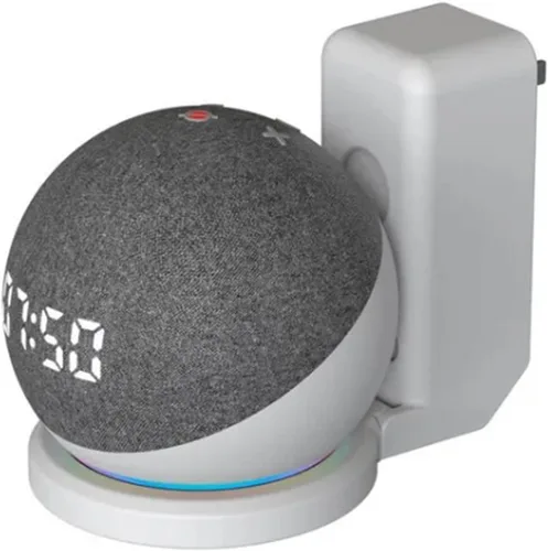 Vista 6 de Diyeeni Soporte de altavoz inteligente Echo Dot de 4 generación, soportes de pared para altavoces de enchufe de pared, soportes de montaje