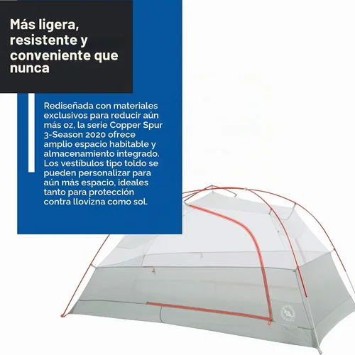 Vista 3 de Big Agnes Copper Spur HV UL - Tienda de campaña ultraligera para mochileros