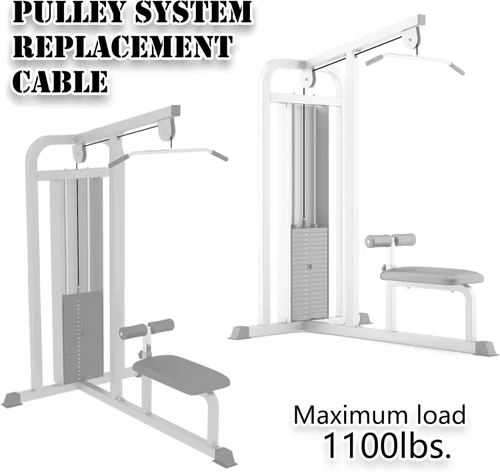 Vista 3 de J Bryant Fitness Pulley Cable Gym Cable Replacement for Pulley Machine Heavy Duty Steel Wire Rope Available in 32.8, 65.6, 98.8Ft Length Exercise