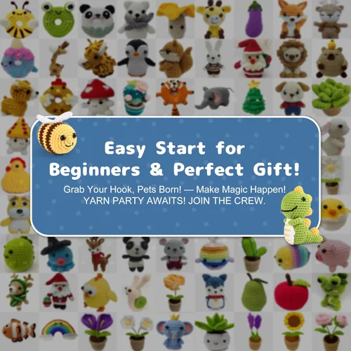 Vista 7 de MINGOMINGO Kit de ganchillo para principiantes, paquete de 6 animales amigurumi, kits de inicio de ganchillo para tejer manualidades con tutoriales