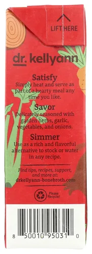 Vista 4 de Dr. Kellyann Caldo de hueso de res clásico bajo en sodio, 16.9 FZ