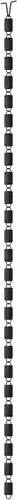 Vista 8 de Rain Chains Direct - Cadena de lluvia de barril - 8.5 pies - Aluminio recubierto de polvo negro duradero - Cadenas de lluvia premium para canaletas