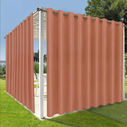 Vista 24 de OutdoorLines Cortinas impermeables para interiores y exteriores para patio – Panel de cortina de privacidad y bloqueo solar con ojales, resistente a