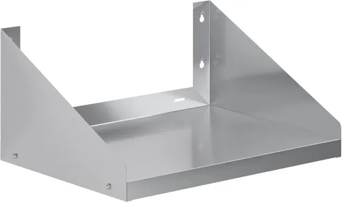 Vista 12 de AmGood Estante de pared de acero inoxidable con protectores laterales (24 pulgadas de largo x 12 pulgadas de profundidad)