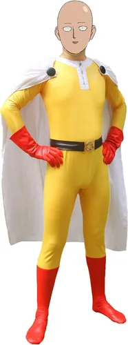 Saitama - Disfraz de anime, overol para fiesta de Halloween, disfraz de cosplay para adultos