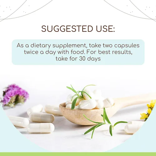 Vista 3 de HerbEra Hibiscus USDA Organic 60 cápsulas Suplemento de hierbas naturales Cápsulas vegetarianas orgánicas certificadas e hibisco orgánico