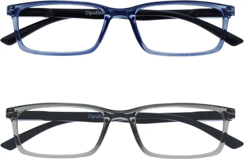 Vista 15 de OPULIZE SEE Reading Glasses with Blue Light Blocking for Women and Men, Narrow Frame, Spring Hinges, Computer Gaming Glasses