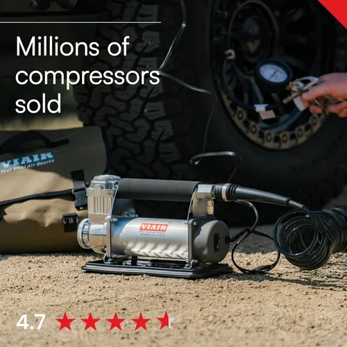 Vista 6 de Kit de compresor de aire portátil automático VIAIR 450P-RV - 150 PSI para neumáticos de vehículo recreacional, camión, Jeep y SUV - Accesorios
