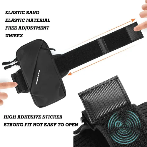 Vista 2 de Funda resistente al agua para teléfono celular, soporte para correr para brazalete para correr bandas de brazo de teléfono con entrenamiento - Se