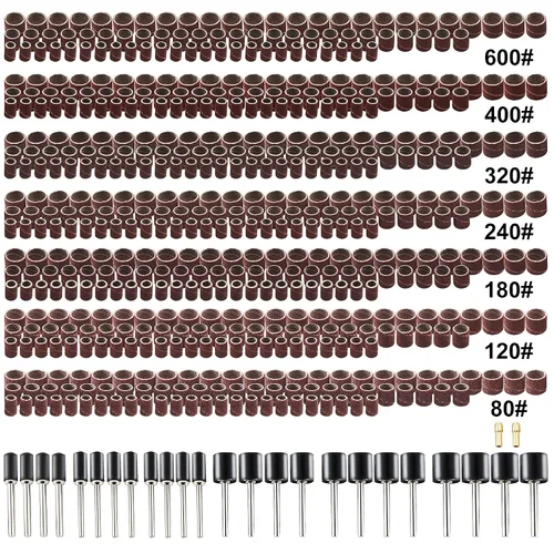 551pcs tambores de lijado para herramienta rotativa, brocas de tambor bandas lijadora papel de lija