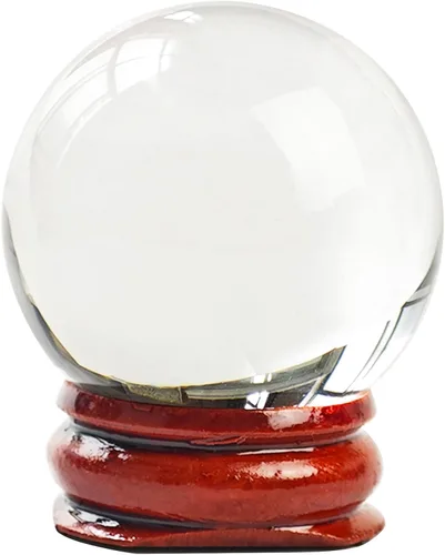 Vista 21 de Feng Shui - Bola de cristal multicolor de 1.575 in, cuentas mágicas naturales raras asiáticas, esfera curativa, globo de cuarzo, bolas de fotografía