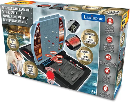 Vista 7 de Lexibook Batalla Naval Parlante (francés, inglés, español, portugués), Juego de Mesa Electrónico para 1 o 2 Jugadores, Interactivo, Efectos de Luz