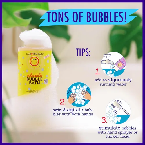 Vista 6 de California Baby Baño de burbujas de aromaterapia de caléndula 13 fl oz (13.2 fl oz)