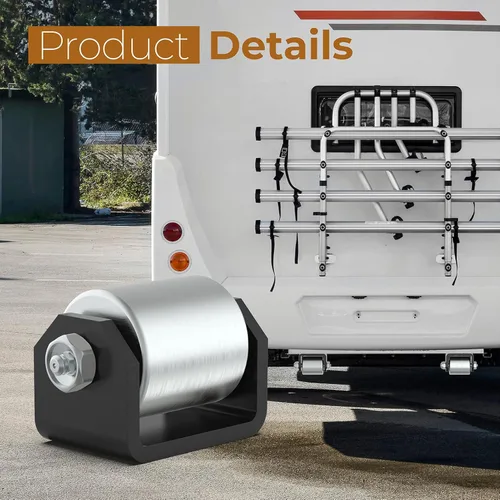 Vista 5 de Rueda de rodillo de acero resistente de 2 pulgadas con ajuste de grasa para remolques de caravana, autocaravanas y quintas ruedas, paquete de 2