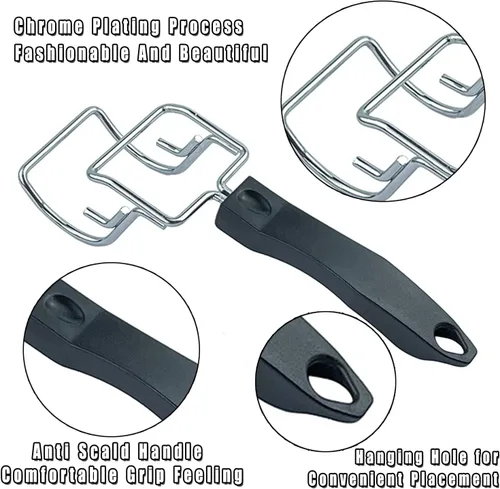 Vista 5 de Extractor de bandeja de horno tostadora de convección para freidora de aire, extractor de parrillas, clip para parrillas, clip para horno, clip