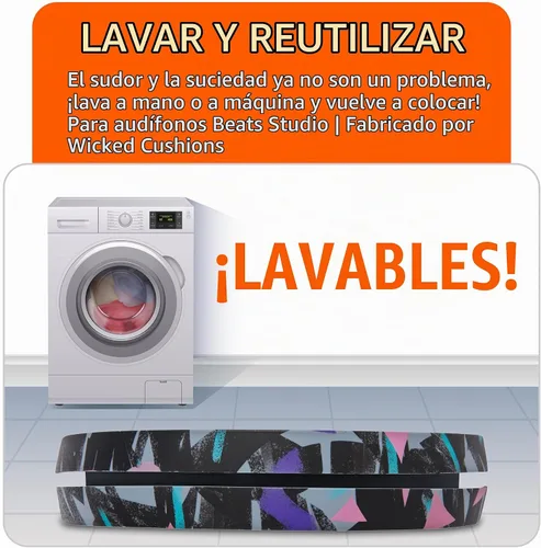 Vista 5 de WC BandZ Studio - Funda de diadema de silicona para auriculares Beats Studio y Studio Pro de Wicked Cushions Mayor comodidad, estilo y protección