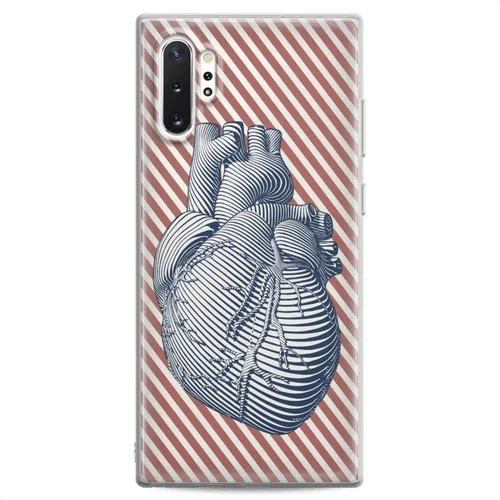 Funda compatible con Samsung A91 A54 A52 A51 A50 A20 A11 A12 A13 A14 A03s A02s Anatomy Heart Design Cute Organ Print Heartbeat Clear Arterie Slim