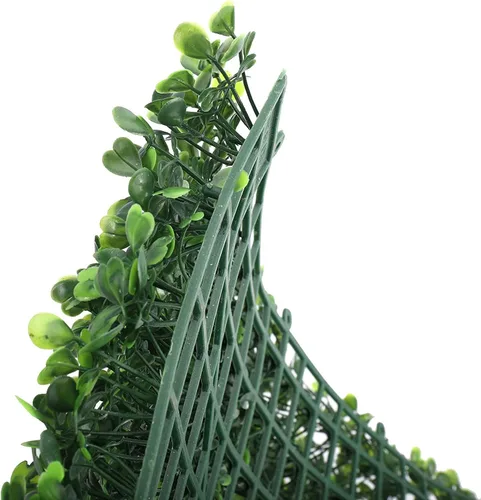 Vista 6 de Juego de 12 alfombrillas artificiales de 20.0 x 20.0 in, con bridas de cables artificiales para plantas, panel de privacidad para decoración al aire