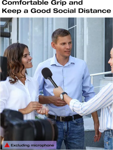 Vista 5 de Rode - Soporte de micrófono inalámbrico de mano con filtro pop, soporte para Wireless Go 2/Pro, adaptador de micrófono de entrevista para Go/ME