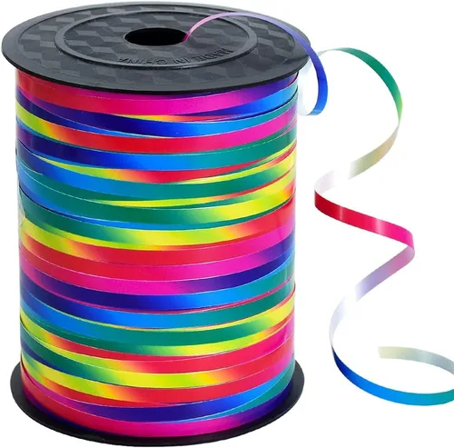 Vista 23 de BEISHIDA Juego de cintas rizadas de 12 colores surtidos, cuerdas de globos de arcoíris, 1/5 pulgadas de grosor, 264 yardas para envolver regalos