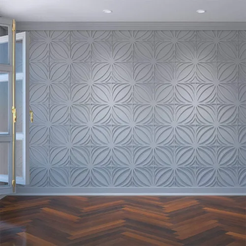 Vista 20 de 7 3/8"W X 7 3/8"H Extra Pequeña Otis Decorativos Paneles De Pared De Madera De Calado, Hickory