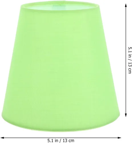 Vista 2 de OSALADI Pequeña pantalla verde claro cubierta de bombilla de tela para clip, pantalla de lámpara, accesorio de lámpara Como se muestra