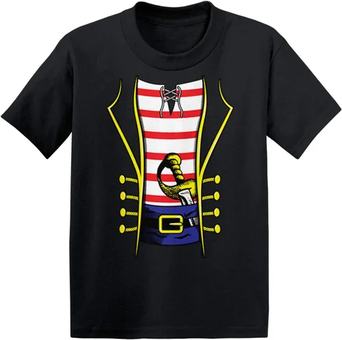 Haase Unlimited Pirate Outfit - Camiseta de algodón Swashbuckler Buccaneer para bebé/niño pequeño Negro