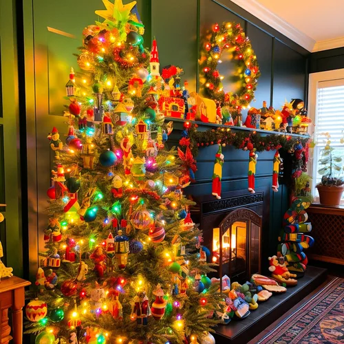 Vista 7 de JMEXSUSS Paquete de 4 unidades de 50 luces LED multicolor de hadas operadas por batería, cada una de 16 pies, luces de Navidad multicolor