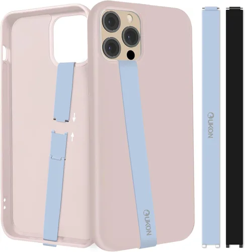 Vista 9 de UKON Agarre de silicona para teléfono, 2 correas de teléfono reutilizables con tres tiras cortas de silicona, combinación de bricolaje