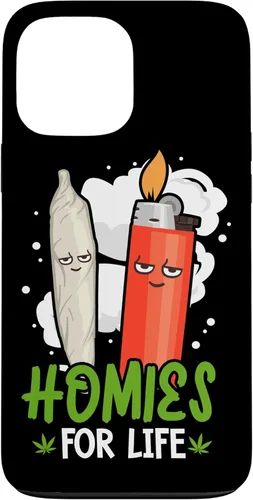 Vista 24 de Homies for Life Marijuana Weed Cannabis 420 - Carcasa para iPhone 17